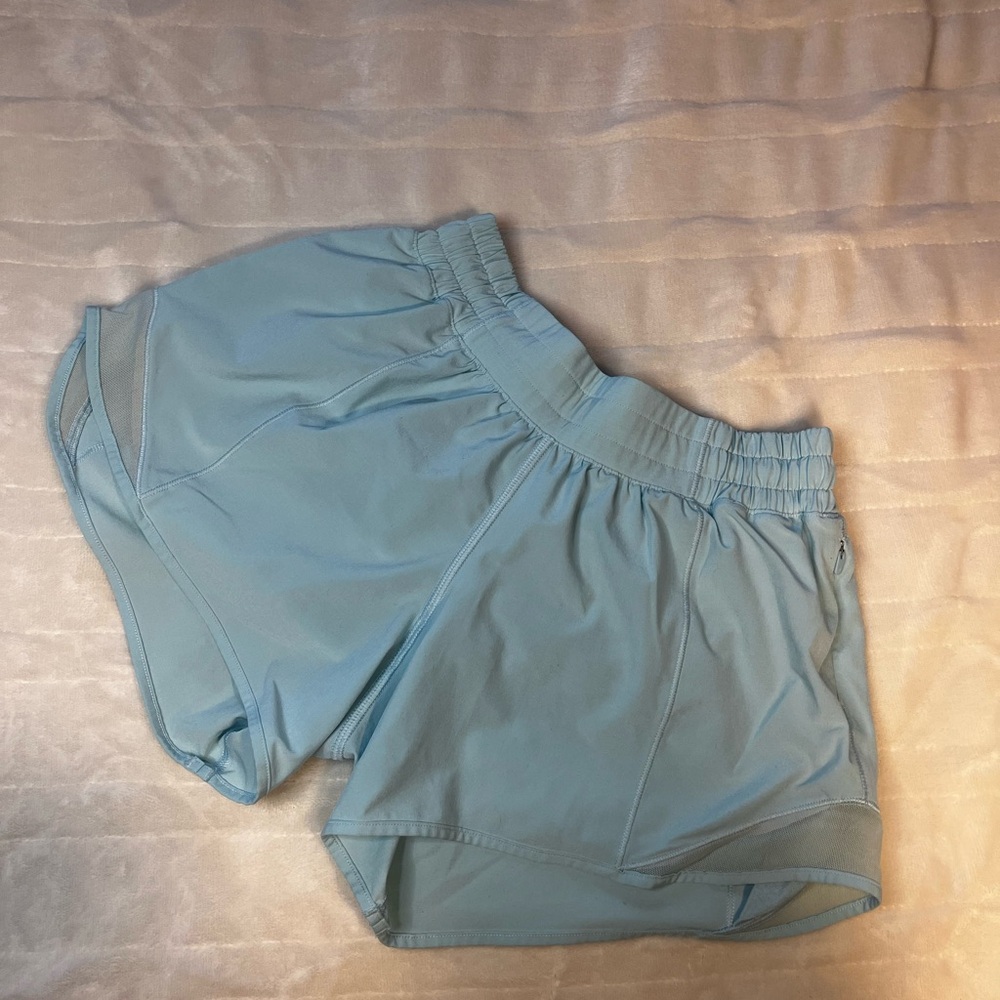 Lululemon Light Blue/Teal Hotty Hot Shorts